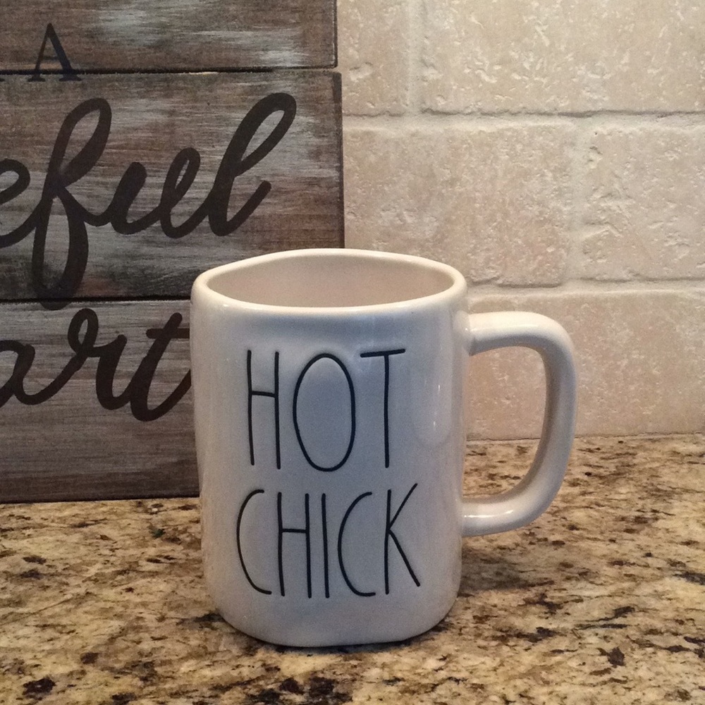 RAE DUNN “Hot Chick” mug ceramic NWOT coffee tea cup Lg Sz